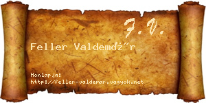 Feller Valdemár névjegykártya